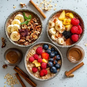 Almond Butter Oatmeal Breakfasts