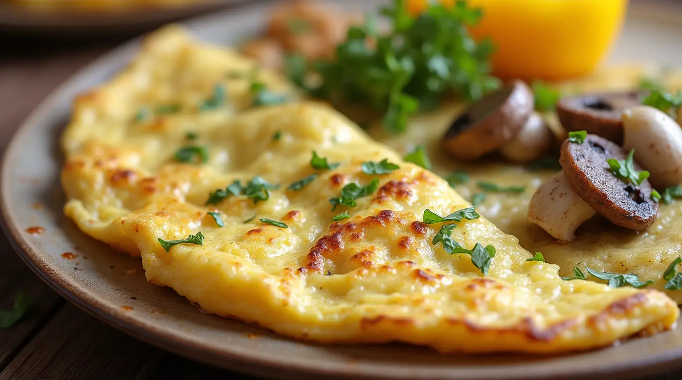 Mushroom and Cheese Omelette